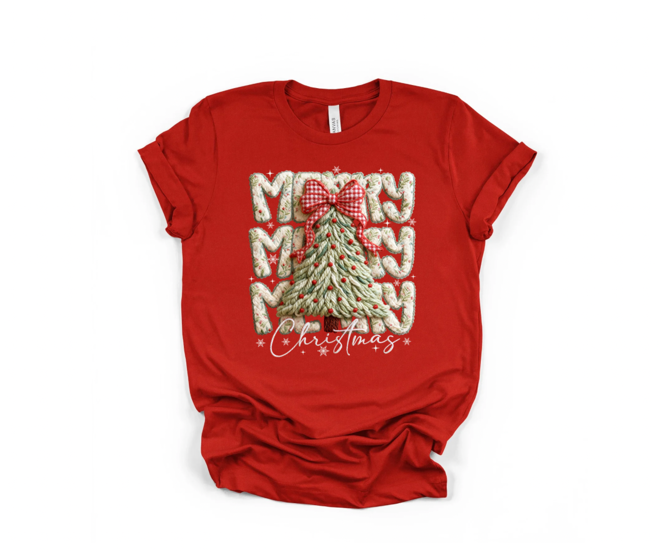Merry Faux Stitched