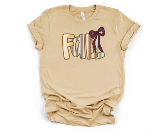 Fall with bow Tee