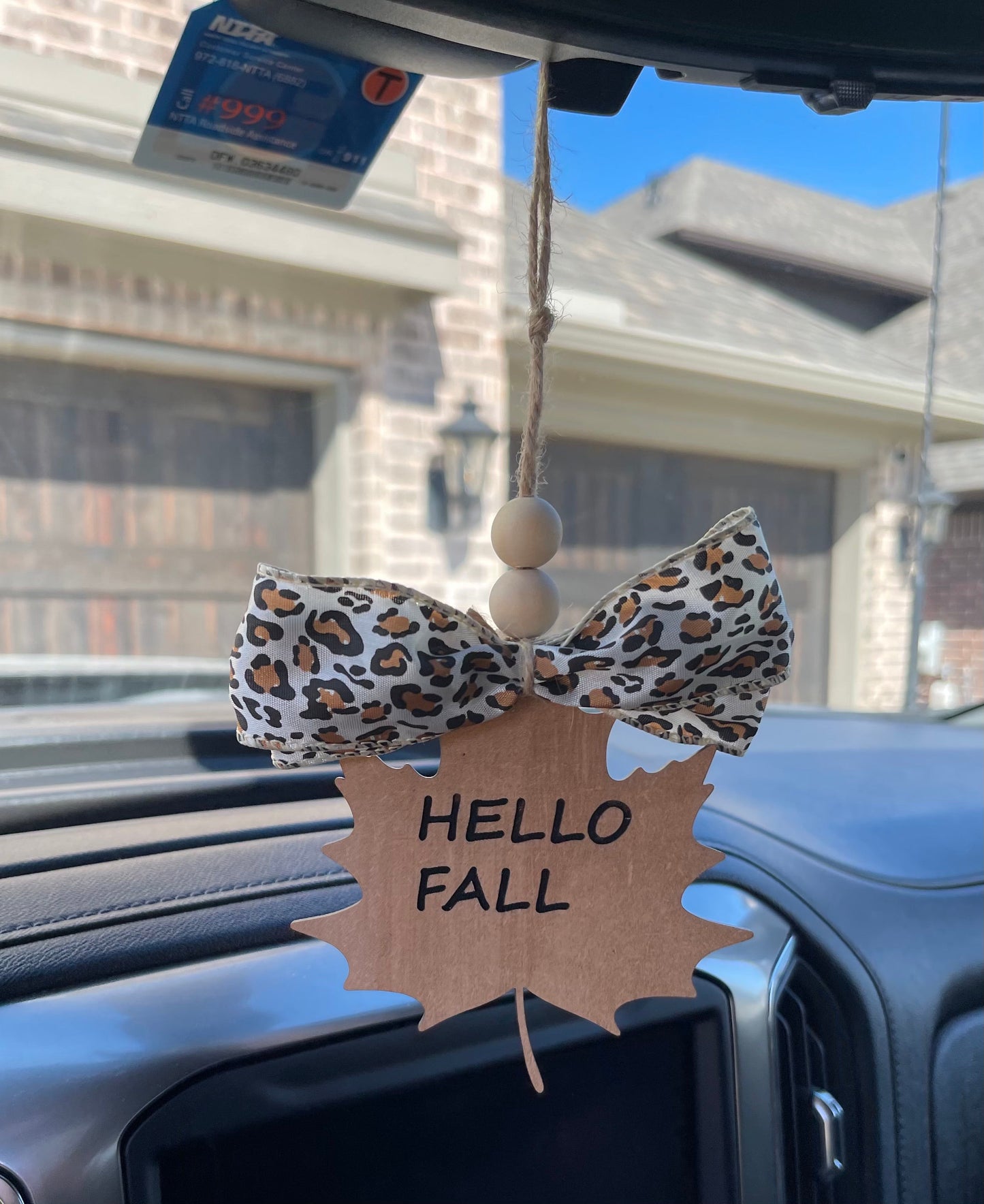 Hello Fall Bag Tag/Car Charm