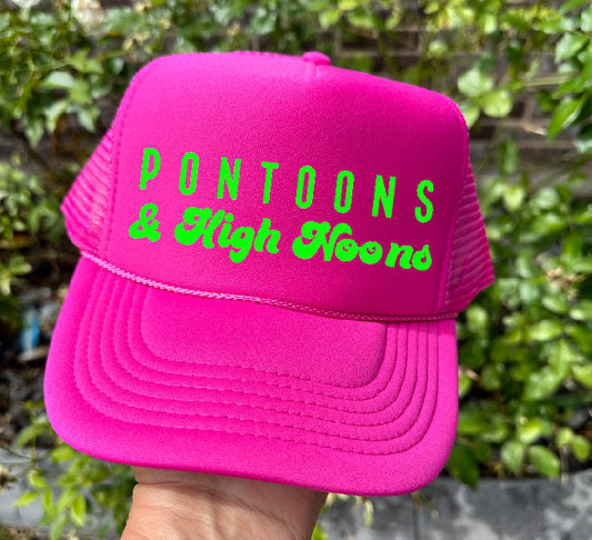 Pontoons & High Noons DTF Printed Trucker Hat